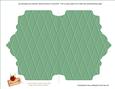 PS100 Embossed Shaped Card Green