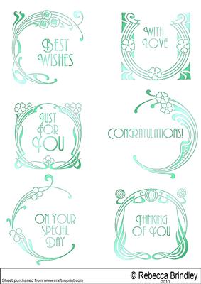 Art Nouveau Greeting Plates in Mint