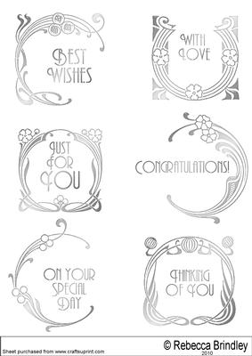 Art Nouveau Greeting Plates in Silver