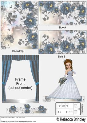Bride Bower in Pale Blue Theatre Card