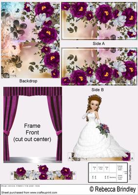 Bride Bower in Pink Theatre Card