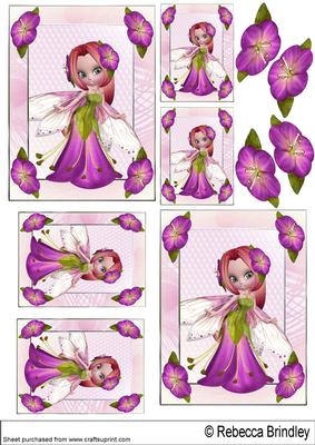 Flower Fae Fuschia Toppers