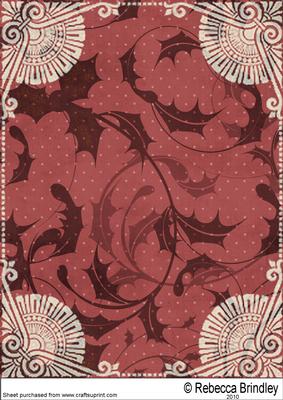 Vintage Santa of the Forest Backing Paper Two