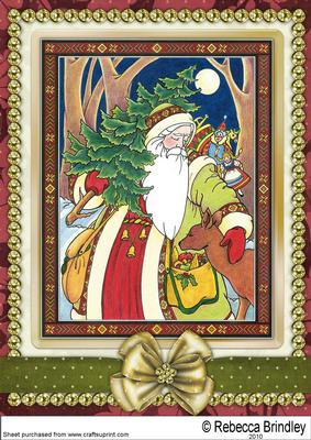 Vintage Santa of the Forest A4