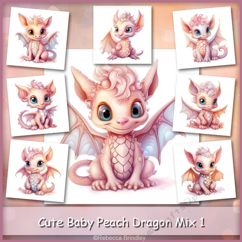Cute Baby Peach Dragon Mix 1