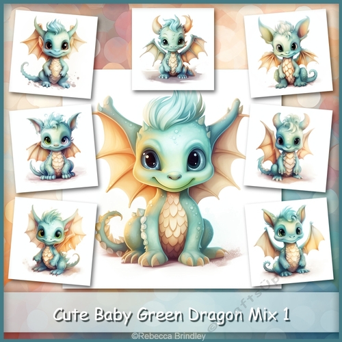 Cute Baby Green Dragon Mix 1