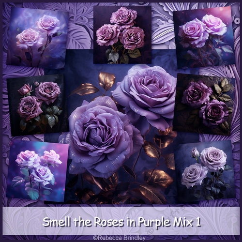 Smell the Roses in Purple Mix 1