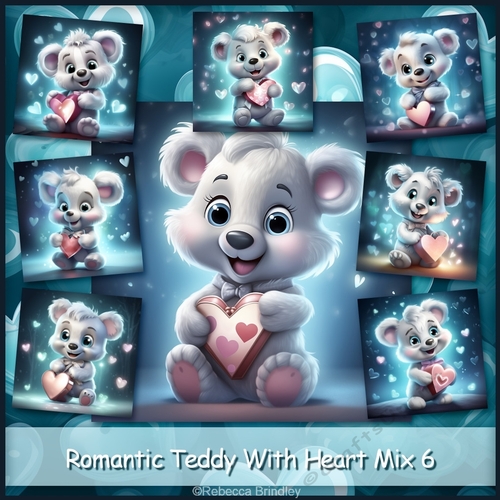 Romantic Teddy With Heart Mix 6