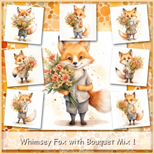 Whimsey Fox with Bouquet Mix 1