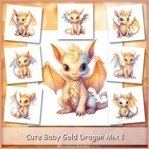 Cute Baby Gold Dragon Mix 1