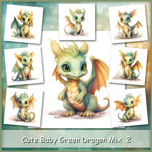 Cute Baby Green Dragon Mix 2