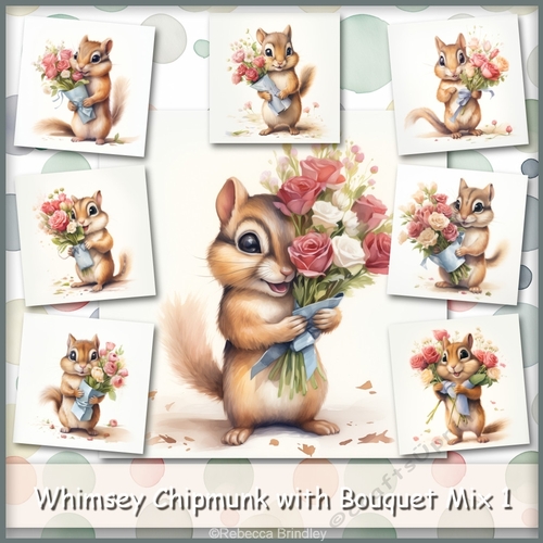 Whimsey Chipmunk with Bouquet Mix 1