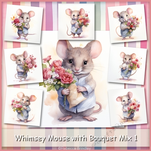Whimsey Mouse with Bouquet Mix 1