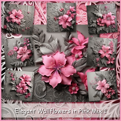 Elegant Wallflowers in Pink Mix 1
