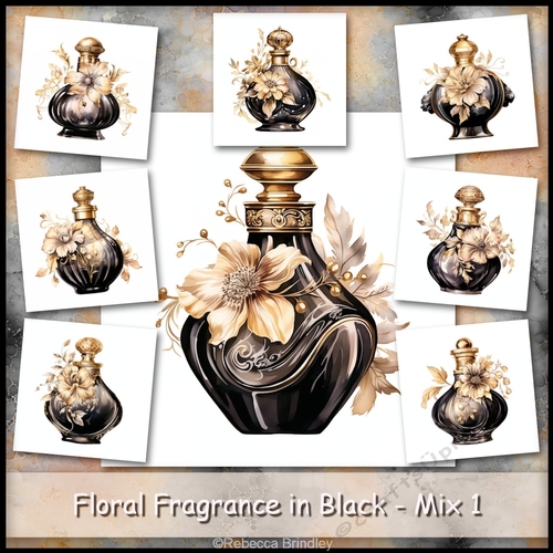 Floral Fragrance in Black - Mix 1