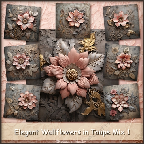 Elegant Wallflowers in Taupe Mix 1