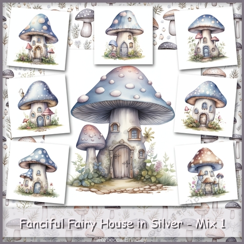 Fanciful Fairy House in Silver - Mix 1