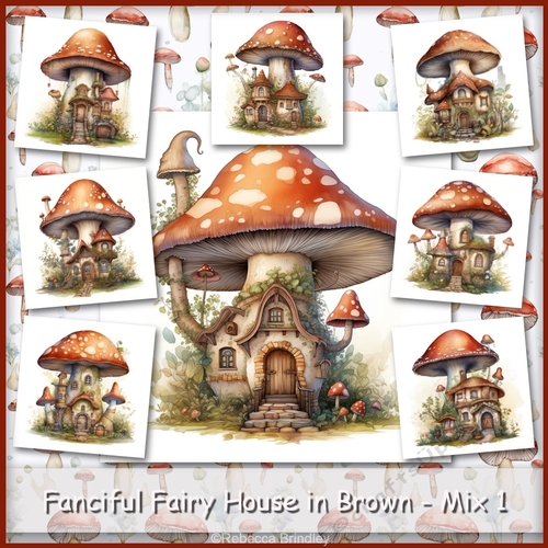 Fanciful Fairy House in Brown - Mix 1