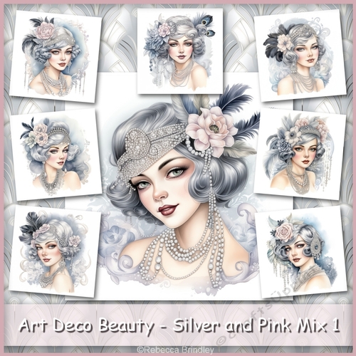 Art Deco Beauty - Silver and Pink Mix 1