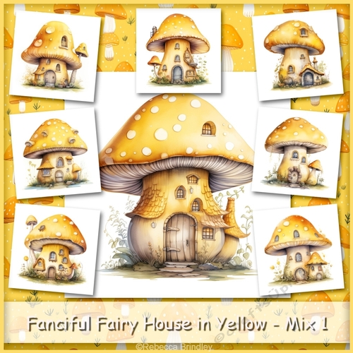 Fanciful Fairy House in Yellow - Mix 1