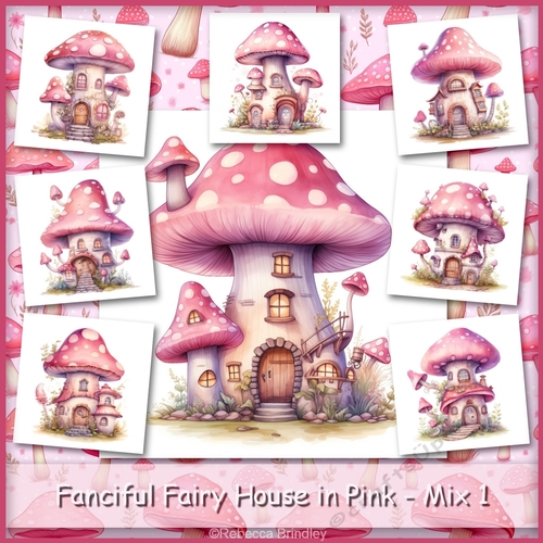 Fanciful Fairy House in Pink - Mix 1