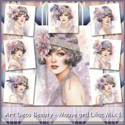 Art Deco Beauty - Mauve and Lilac Mix 1