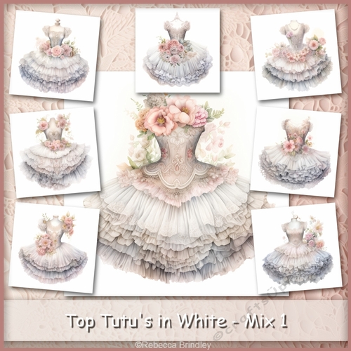 Top Tutus in White - Mix 1