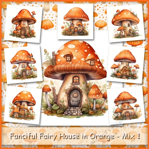 Fanciful Fairy House in Orange - Mix 1