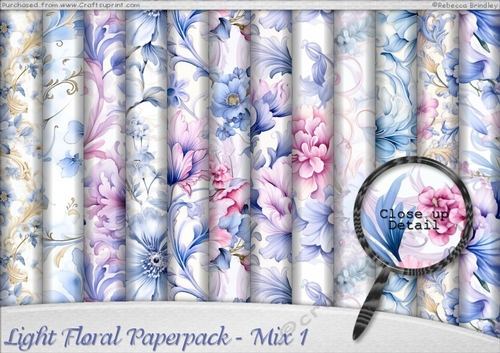 Light Floral Paperpack - Mix 1