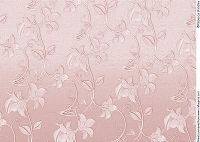 Delicate Embossed Silk Floral Paper - Old Rose