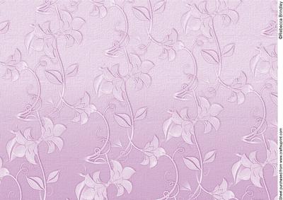Delicate Embossed Silk Floral Paper - Pink