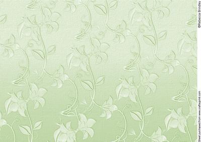 Delicate Embossed Silk Floral Paper - Spearmint