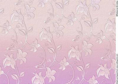 Delicate Embossed Silk Floral Paper - Coral and Fuschia