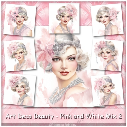 Art Deco Beauty - Pink and White Mix 2