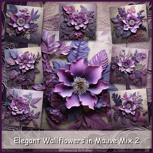 Elegant Wallflowers in Mauve Mix 2