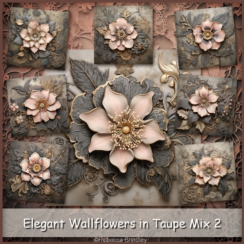 Elegant Wallflowers in Taupe Mix 2