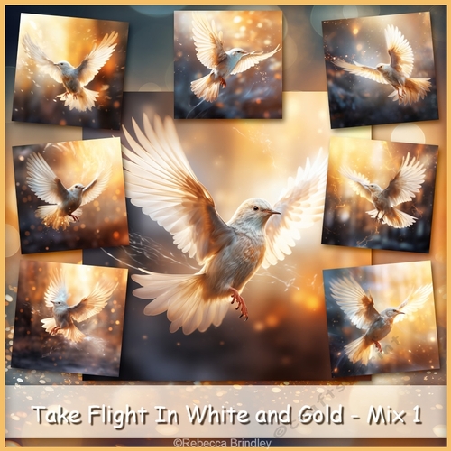 Take Flight In White and Gold - Mix 1