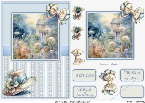 Graceful Gardens in Blue - Design 01