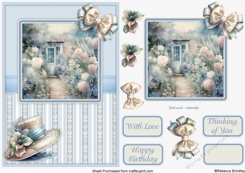 Graceful Gardens in Blue - Design 02