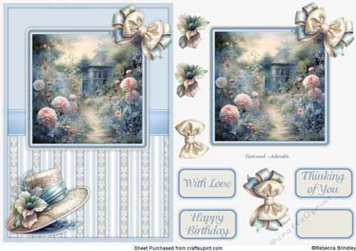 Graceful Gardens in Blue - Design 03