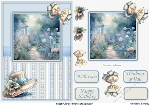 Graceful Gardens in Blue - Design 04
