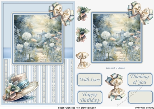 Graceful Gardens in Blue - Design 05