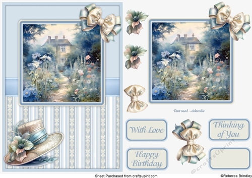 Graceful Gardens in Blue - Design 06