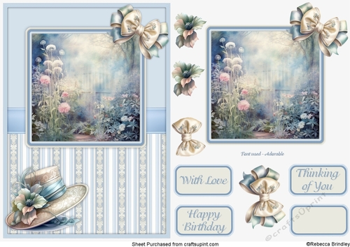 Graceful Gardens in Blue - Design 07