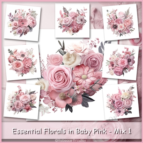 Essential Florals in Baby Pink - Mix 1