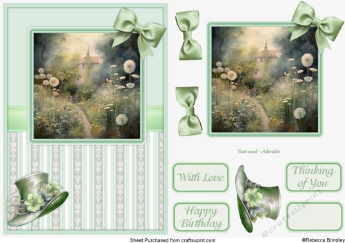 Graceful Gardens in Green - Design 08