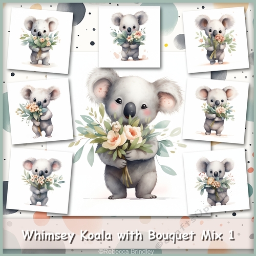 Whimsey Koala with Bouquet Mix 1