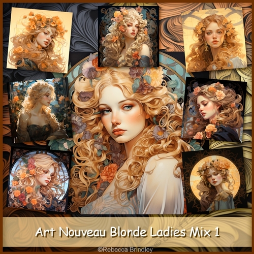 Art Nouveau Blonde Ladies Mix 1