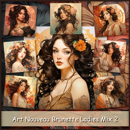 Art nouveau Brunette Ladies Mix 2