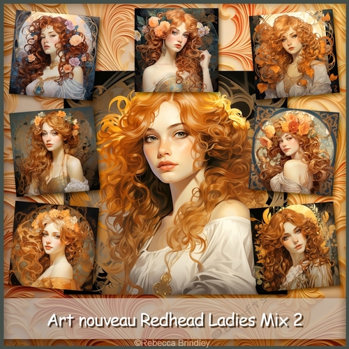 Art nouveau Redhead Ladies Mix 2